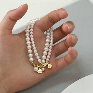 WENCHI Natural Freshwater Pearl <b>Bracelet</b> 400g <b>Stacked</b> Jewelry Design - Product Image 5