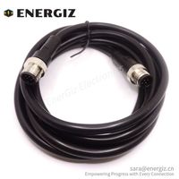 Hochwertiger 8-poliger M12-Stecker mit PVC-Kabel Schwarz und Code