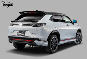 JDM 2023 jupes latérales à bascule pour <span class=keywords><strong>Honda</strong></span> <span class=keywords><strong>HRV</strong></span> Vezel 2021 2022 becquet de coffre en fibre de carbone lèvre de pare-chocs de voiture pp Tuning accessoire aile de toit - Product Image 2