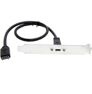 Xput 0.5m USB 3.1 Type-<span class=keywords><strong>C</strong></span> <span class=keywords><strong>C</strong></span>âble femelle Extension de gaine en nylon avec vis de montage sur panneau Compatible avec USB 3.1 Type <span class=keywords><strong>E</strong></span> à Type <span class=keywords><strong>C</strong></span> - Product Image 3