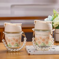 Bouteilles d'eau en verre Tulip Travel pour filles, tasses à café, gobelets à paille en verre, cadeaux durables pour voyageurs actifs