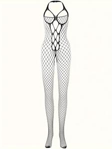 Benshi Dessous Träger lose Bodysuit Netz strümpfe Sexy Spitze Einteilige Strümpfe Schlaf uniform Requisiten Versuchung - Product Image 5