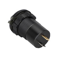 Adaptateur de charge rapide USB-B+Type-C pour voiture, alimentation 66W, affichage LED, interrupteur d'alimentation, prise de charge pour voiture