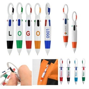 Custom logo Printed 4-in-1 Multicolor <b>Retractable</b> Ballpoint <b>Pens</b> Plastic Office School Supplies for Children's Gifts - Product Image 2