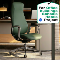 Fauteuil ergonomique en cuir, design moderne, hauteur réglable, base rotative, dossier confortable, utilisation à domicile, au bureau, à l'école, à l'hôpital