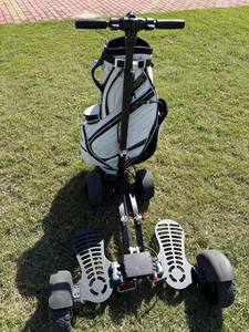 2025 nouveau chariot de golf à quatre roues 10 pouces 1600w debout en aluminium Buggy de golf chariot de poussée de golf pliant chariot électrique Scooter de golf - Product Image 5