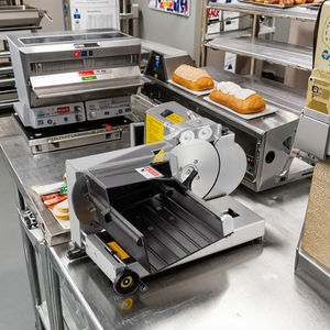 औद्योगिक उपयोग के लिए नए वाणिज्यिक इलेक्ट्रिक ब्रेड स्लाइसर के लिए एकल टुकड़े टोस्ट स्लिसर 3 lb लोफ क्षमता के साथ संचालित करने में आसान - Product Image 3