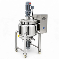 Cuve de mélange agitée en acier inoxydable pour cosmétiques et liquides alimentaires, homogénéisateur de savon liquide avec matériau SUS304