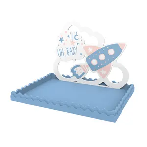 Sawtru bebek duş isteyen iyi kart kutusu sevimli dekorasyon prens ve prenses hatıra kutusu finansal yönetim mavi