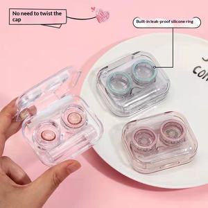 Lentes de Contacto de Plástico Ligeras y Coloridas, Prácticas, Portátiles, Reutilizables, Ecológicas, en Caja, <span class=keywords><strong>Colores</strong></span> Rosa y Verde, Duraderas - Product Image 3