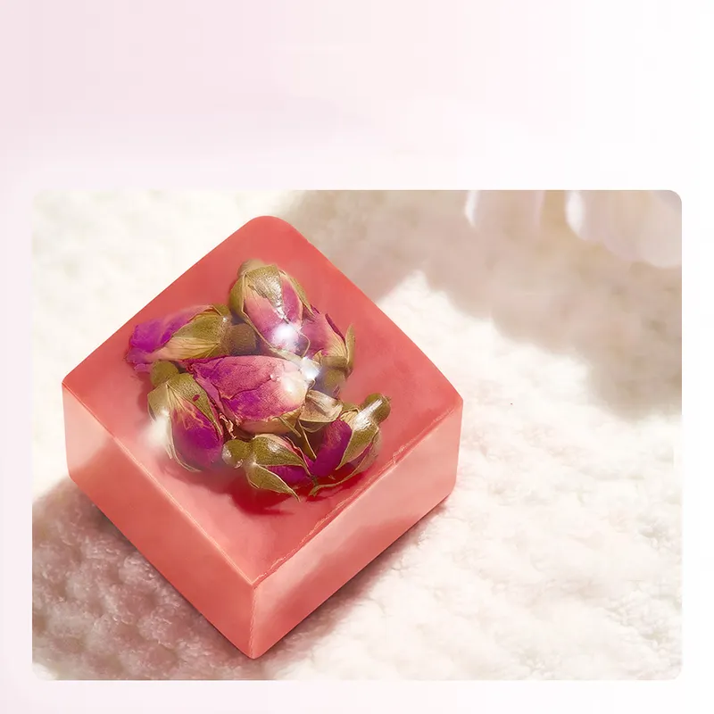 OEM IMAGENS herbal personalizado rosa clareamento clareamento pele limpeza óleo controle beleza banho fragrância sabão