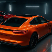 Vinilo Autoadhesivo para Automóviles Superbrillante Metálico Naranja Paisley de 5 Pies x 60 Pies, PET TPU PPF, que Cambia de Color, Fabricante de Guangzhou