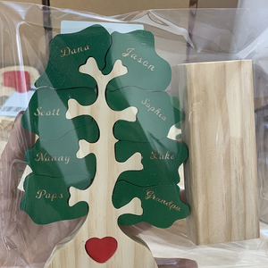 Cadeau pour la fête des mères, arbre en bois pour la famille, puzzle en bois découpé au laser, arbre en bois pour la famille - Product Image 6