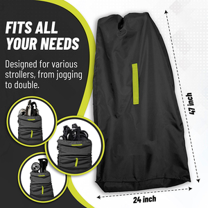 Housse de transport étanche pour poussette de <span class=keywords><strong>voyage</strong></span>, grande taille, pour poussettes doubles et poussettes de jogging, étui de protection pour le transport aérien - Product Image 6