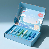 Design imprimé personnalisé brillant à lèvres rouge à lèvres pliable fermeture magnétique boîte en carton rigide boîtes d'emballage en papier cosmétique