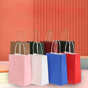 Kraft <b>Paper</b> Bags with Handles-Cartoon Pattern Screen Printed Custom Branding for Promotional Gifts - Product Image 4