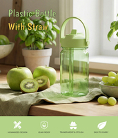 Bouteille d'eau écologique à boire directement sans BPA 500 ml en Tritan à large ouverture avec revêtement anti-corrosion personnalisé pour le sport et les voyages