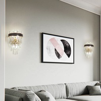 Applique murale moderne en fer et cristal E14 pour villa, couloir, allée, balcon – Lampes murales intérieures modernes