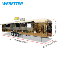 Remorque de restauration mobile WEBETTER sur mesure, entièrement équipée, pour café, hamburgers, hot-dogs, pizzas, avec cuisine complète