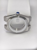 Boîtier de montre en acier inoxydable 316L de 39 mm avec verre saphir, pièces de montre compatibles avec le mouvement de la série NH