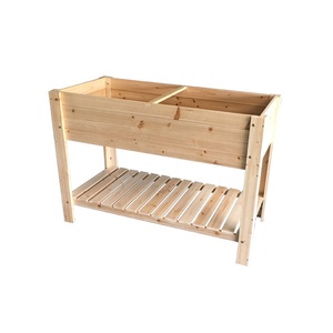 Lit <span class=keywords><strong>surélevé</strong></span> d'extérieur <span class=keywords><strong>en</strong></span> <span class=keywords><strong>bois</strong></span> de cèdre, légumes de décoration pour jardin - Product Image 1
