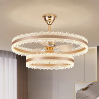 Lustre LED moderne au design simple, ventilateur de plafond décoratif d'intérieur avec lumière en acrylique