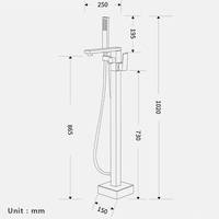 Top 1 Offre Spéciale 2 voies pulvérisateur à économie d'eau en laiton mitigeur de bain noir baignoire autoportante pluie salle de bain baignoire robinet