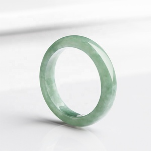 Natuurlijke 13Mm Tot 22Mm Groene Myanmar <span class=keywords><strong>Jade</strong></span> <span class=keywords><strong>Ring</strong></span> Voor Paar - Product Image 3