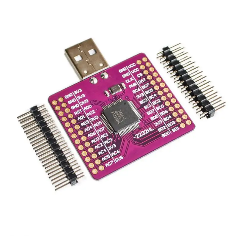 MCU-2232 FT2232HL USB ao módulo UART/FIFO/SPI/I2C/JTAG/RS232