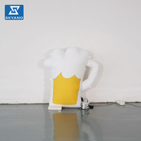 Modèle de tasse à bière gonflable personnalisée avec logo pour la publicité et la décoration d'événements et de festivals en plein air