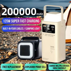 สถานีไฟฟ้าพกพา 120W ชาร์จเร็ว 50000mAh หน้าจอ LED ช่องเสียบ Type C ช่องเสียบอเนกประสงค์ ไฟสำหรับตั้งแคมป์กลางแจ้ง - Product Image 4