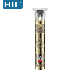 HTC AT-180 Cuerpo de aluminio totalmente metálico Diseño especial cortadora de cabello con carga tipo C de corte cero