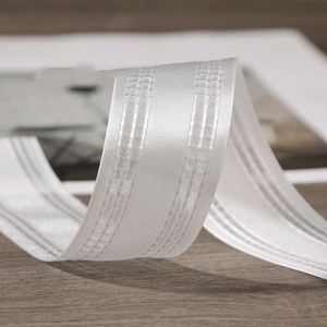 Ruban en satin irisé de luxe de haute qualité, 2,5 cm, lignes cousues, pour la décoration de boîtes de cadeaux de mariage ou de Noël, 50 yards/rouleau - Product Image 2