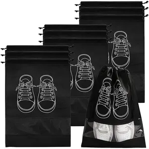 Custom Logo Printed Non-woven Drawstring Bags Promotion Durable Polypropylene Non Woven Drawstring Shoe Pouch Dust Bag