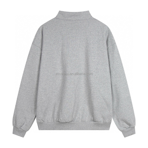 Sweat-shirt à col zippé vintage multicolore à manches longues de la marque AL, coupe ample, épaules tombantes, épais, demi-zippé, pour homme - Product Image 6