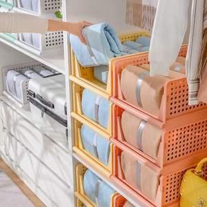 Caja de Almacenamiento Plegable para Armario, Organizador de Ropa Extraíble, Cajonera Apilable de Plástico, Suministro de Fábrica - Product Image 4