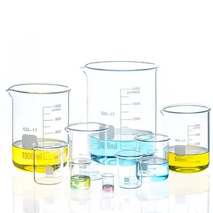 100ml 250ml 1000ml Laboratory Glassware Heat Resistant Graduated Glass Measuring Cup Borosilicate Glass Beaker