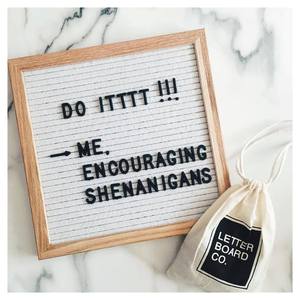 Wooden Letter <b>Board</b> Felt Message <b>Board</b> Square Office Home Decor DS7526 - Product Image 2