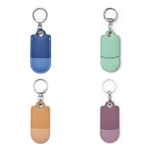 Llavero con soporte para teléfono, de cuero azul, con amuleto de varita de la fortuna oriental, logotipo personalizado, regalo corporativo, al por mayor - Product Image 5