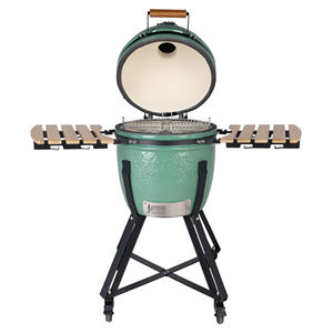 <span class=keywords><strong>SEB</strong></span> KAMADO/ Vente flash - Système de cuisson extérieur quatre-en-un de 18 pouces - Barbecue en céramique Kamado avec tables latérales pliables et support en acier - Product Image 2