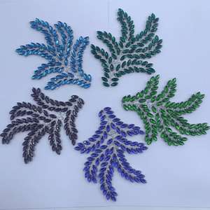 Vente chaude transfrontalière pour <span class=keywords><strong>Amazon</strong></span> en Stock verre thermofusible 3D strass <span class=keywords><strong>fleur</strong></span> européen américain bandeau <span class=keywords><strong>d</strong></span>écorations mariage - Product Image 2