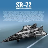 Reobrix 33039 Avión de Combate Supersónico, Modelo de Avión de Reconocimiento de la Fuerza Aérea, Adorno de Escritorio, Juego de Bloques de Construcción