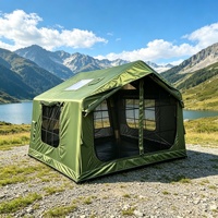 Tente de camping gonflable d'extérieur à grande capacité, résistante aux intempéries, avec moustiquaire haute densité anti-moustiques