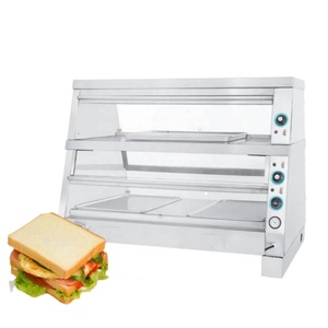 Vitrine professionnelle de vitrine de réchauffeur de nourriture électrique d'acier inoxydable pour la pâtisserie de pain de casse-croûte pour des magasins de casse-croûte - Product Image 1