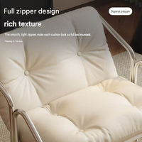 Chaise longue inclinable capitonnée moderne avec repose-pieds, structure en acier inoxydable, tissu en velours givré, écologique, haute qualité