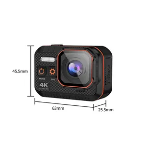 KEELEAD-Cámara de acción K80 4K 60FPS 20MP 2,0, pantalla táctil LCD EIS Dual WiFi 5m, Control remoto impermeable, Zoom 4X, cámara deportiva