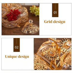Avrupa tarzı lüks gıda vitrin rafı tatlı hizmet tepsi aperatifler düğün parti için meyve tabağı akrilik şeker çanak - Product Image 5