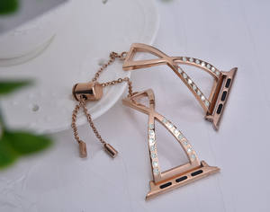 Bracelets en cuir de sport pour femmes et filles Bracelets de montre intelligente avec <span class=keywords><strong>bijoux</strong></span> en perles métalliques pour <span class=keywords><strong>Apple</strong></span> <span class=keywords><strong>Watch</strong></span> Band <span class=keywords><strong>Bracelet</strong></span> - Product Image 4