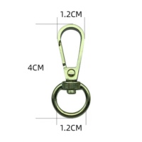 Mousqueton tendance en alliage de zinc de 12 mm, boucle électrolytique, fermoir pour chien, accessoire pour sac de transport pour animaux