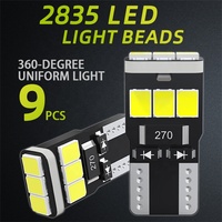 JiaChi Factory PriceBright Lampe de lecture de plaque d'immatriculation 100PCS Dc12v Lampe dôme intérieure blanche 9smd T10 W5W Phare antibrouillard